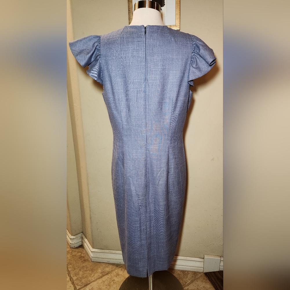 Alex Marie‎ Layla Ruffle Dress Blue Size 12 - Picture 3 of 7